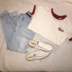 Lightwash denim pants size 0!!